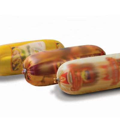 Enveloppe de saucisse artificielle imprimable et personnalisée en film d'emballage alimentaire en PA/PE en PVDC