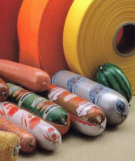 En plastique artificiel imprimable et personnalisé, boîtiers de saucisse, film d'emballage alimentaire