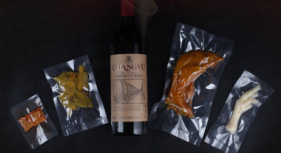 Sausages à base de viande transformée Sacs en plastique rétractables sous vide PVDC à haute barrière Transparent