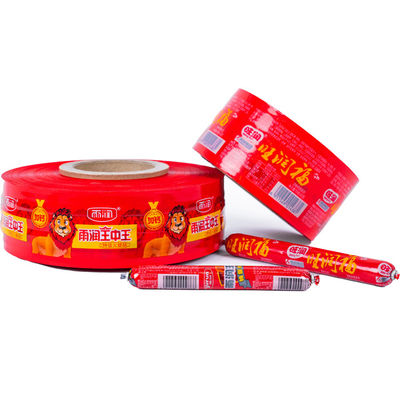 Imprimer personnaliser Sausage boîtier rouleaux en plastique jambon instantané fumé PVDC revêtement inférieur supérieur formage thermique