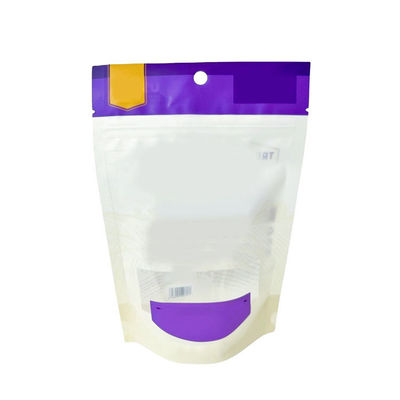 Finition brillante mate Poche fermeture à glissière debout Polyester PVDC stratifié pour les animaux de compagnie