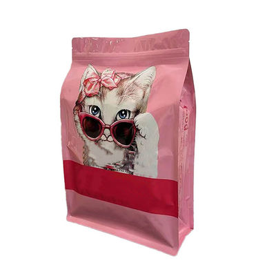 Logo personnalisé Sceaux à huit côtés Sac en plastique stratifié 40mic~250mic Pour les sacs de nourriture pour animaux de compagnie