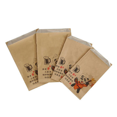 Imprimer des sacs en papier artisanal à l'épreuve de la graisse et jetables pour les emballages alimentaires à emporter