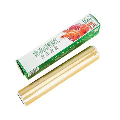 Bonne sécurité 30cm*15m PVDC film d'emballage adhérent à la nourriture pour sandwich 140 oC température interne