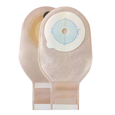 Médical One Piece Ostomy Bag Stoma Pouch Couleur beige Drainable 65mm Coupe One Piece Système Ostomy Bag