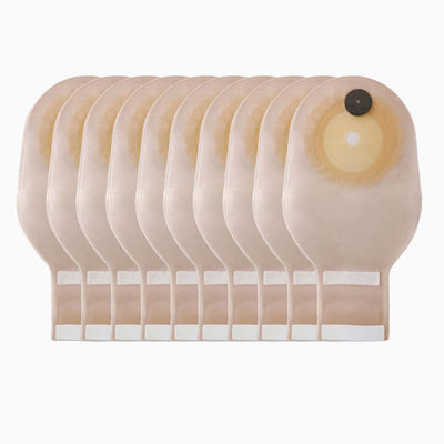 Médical One Piece Ostomy Bag Stoma Pouch Couleur beige Drainable 65mm Coupe One Piece Système Ostomy Bag