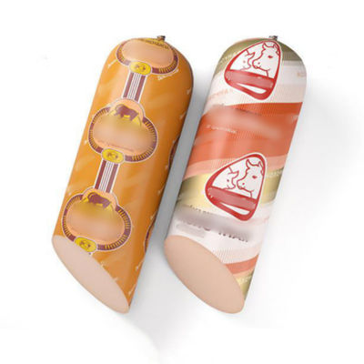 Enveloppe de saucisse en plastique artificiel imprimable personnalisé Film d'emballage alimentaire PA / PE Enveloppe PVDC