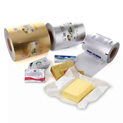 Fabrication personnalisée à basse température étanche à la chaleur lamellée Laque Foil d'aluminium Fromage Emballage Papeterie d'emballage Margarine Beurre Film d'emballage