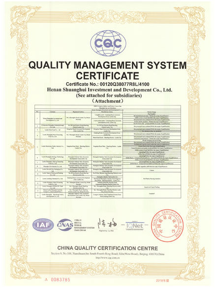 Chine Luohe Lianbang Chemical Co., Ltd. certifications