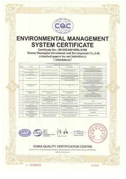 Chine Luohe Lianbang Chemical Co., Ltd. certifications